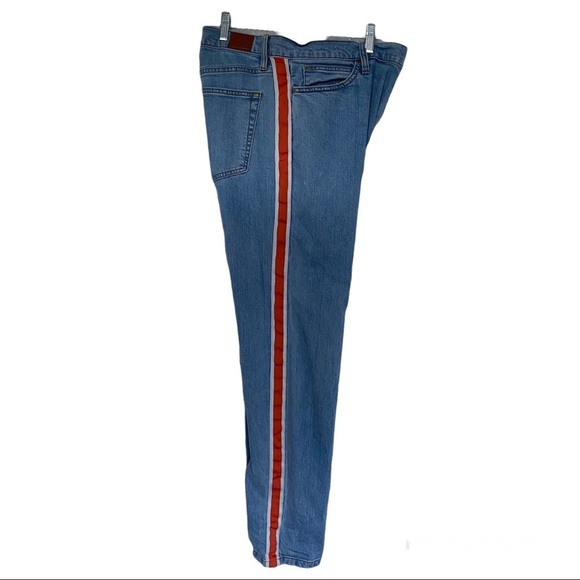 BDG Urban Outfitters Skinny Stretch Jeans Orange Side Stripe Size 36W - Picture 1 of 14